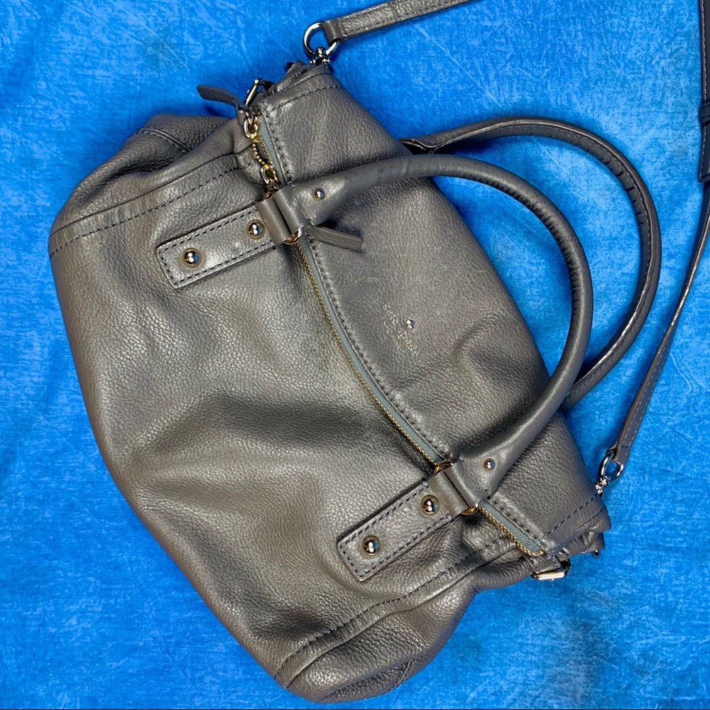 KATE SPADE LEATHER GRAY PURSE CROSSBODY BAG